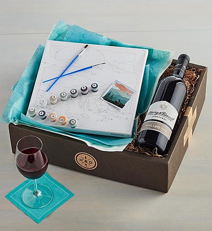 Red Wine and Paint-By-Number Kit